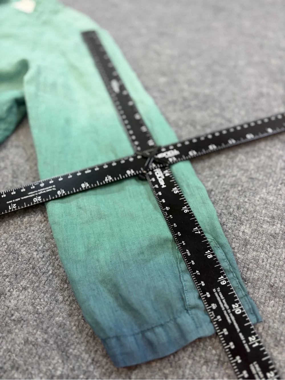 Dana Buchman 100% Linen Twinset Ombre Blue Green Coastal Grandma Cardigan Sz 12